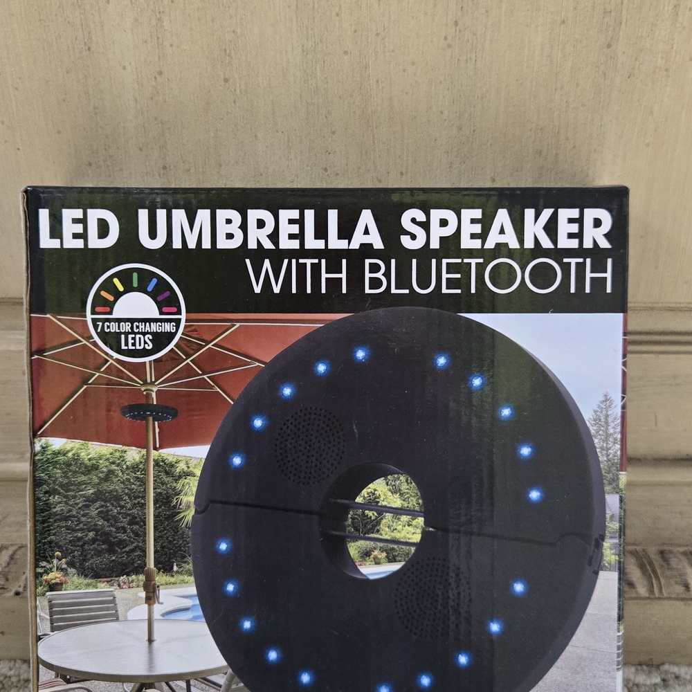 LED Bluetooth Umbrella Speaker - Black